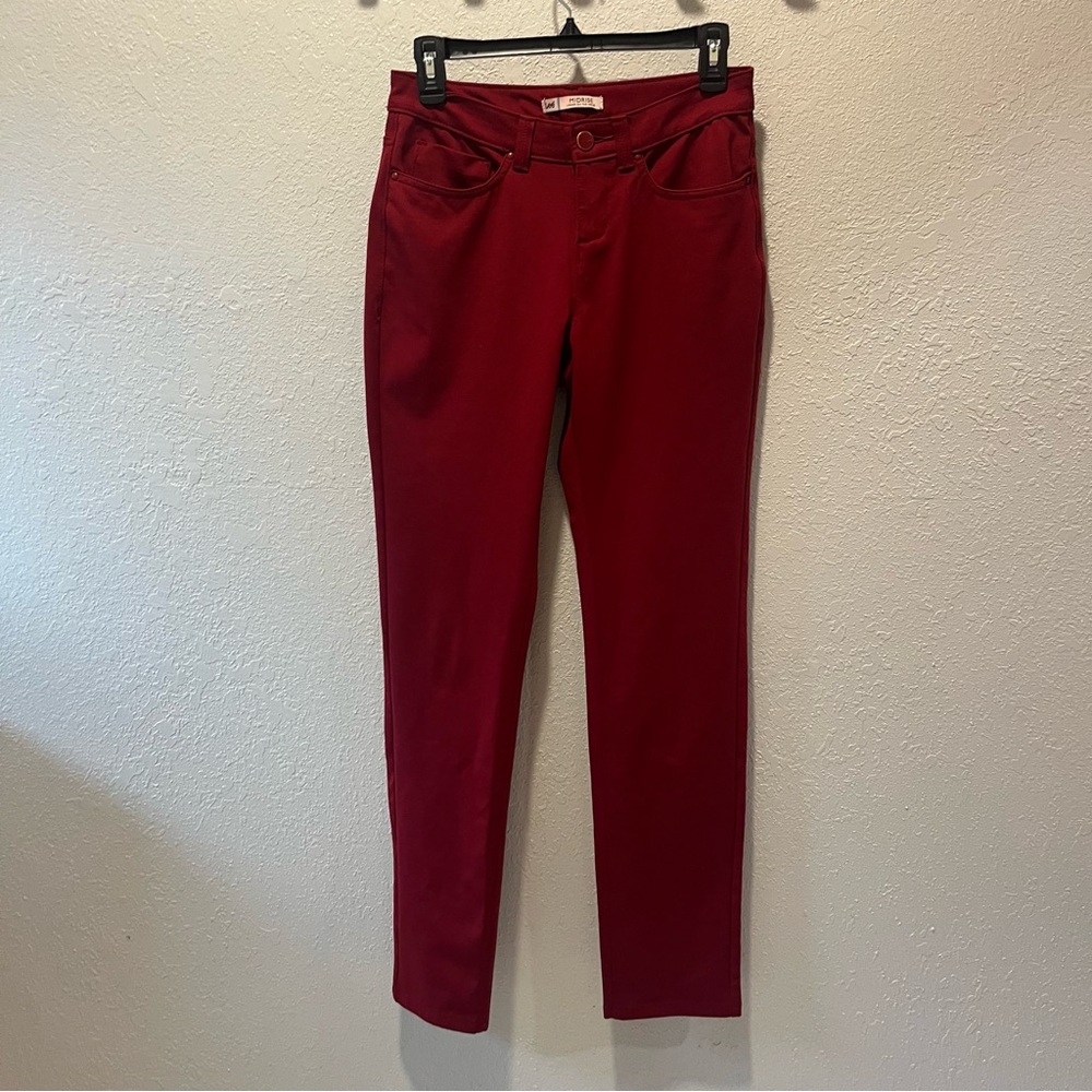 Lee Burgundy Midrise Pants